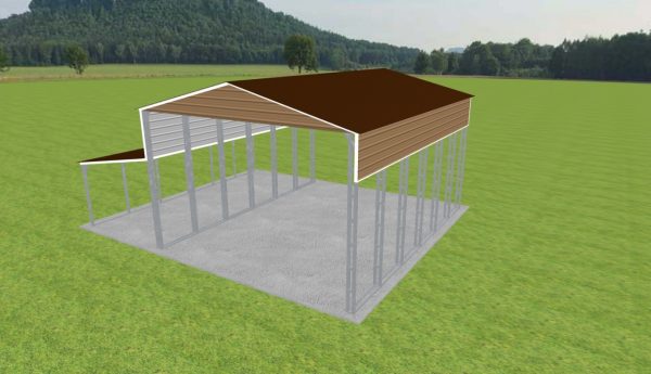 2 Car Carport 24 x 30 x 15 - Image 2