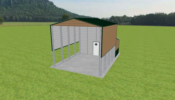 Carport with Storage 18 x 20 x 15