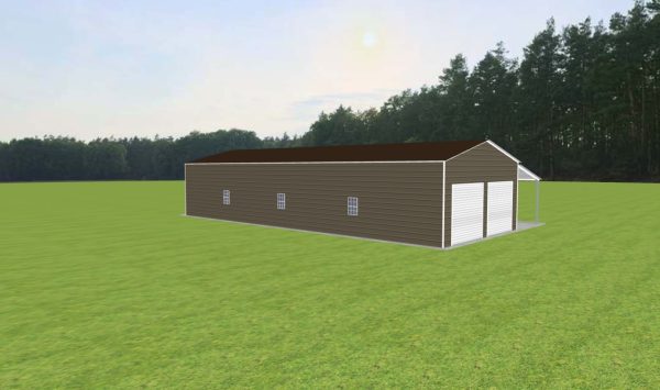 Metal Garage with Lean To 24 x 60 x 11 - Image 4