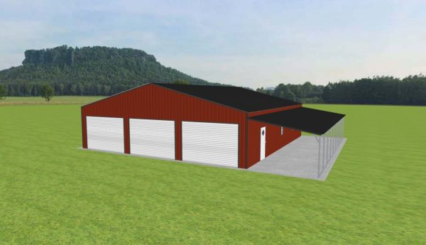 Garage with Lean To 42 x 45 x 10