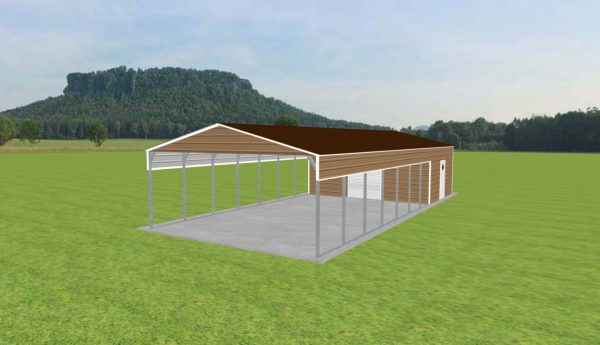 Carport with Storage 22 x 50 x 9