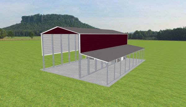 Carport with Storage 20 x 45 x 15