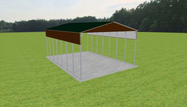 2 Car Carport 24 x 35 x 14