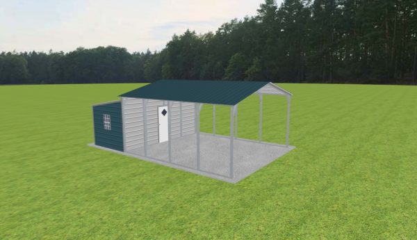 Carport with Storage 18 x 20 x 9