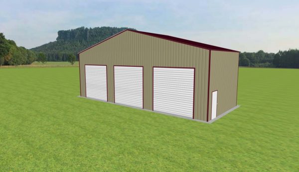 3 Car Residential Steel Garage 50 x 20 x 16