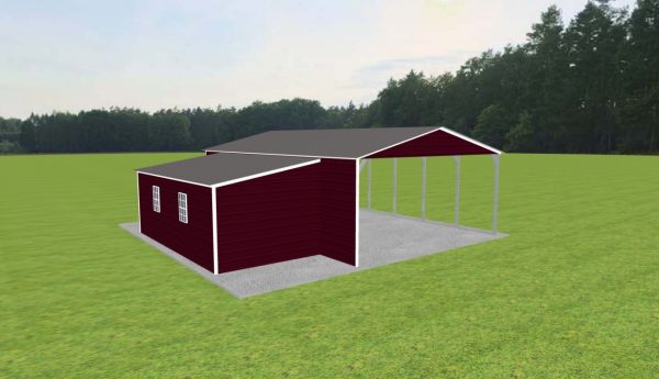 Carport with Side Storage 20 x 30 x 9 - Image 2