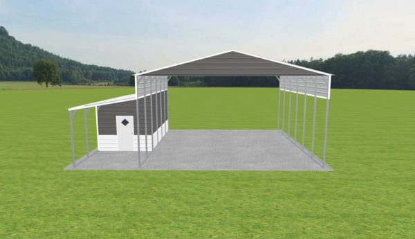 Carport with Storage 28 x 30 x 14 - Image 2