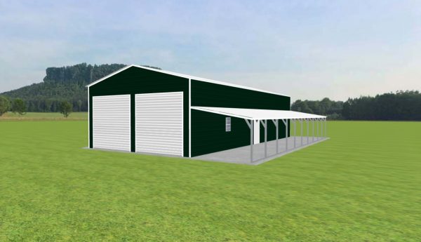 Garage with Lean To 24 x 50 x 12