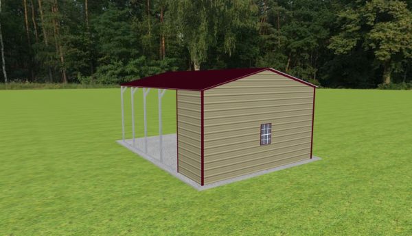 Carport with Storage 18 x 25 x 10 - Image 4