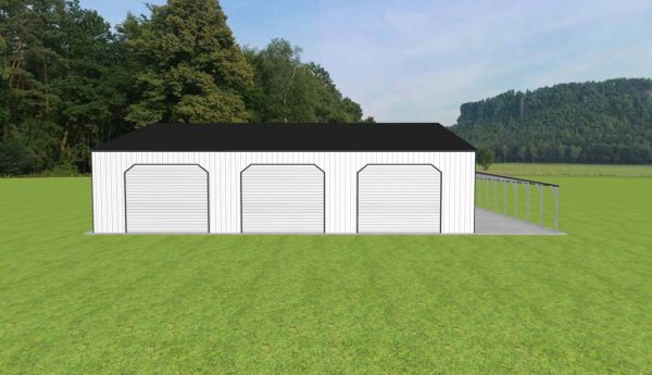 Garage with Lean To 48 x 55 x 12 - Image 2