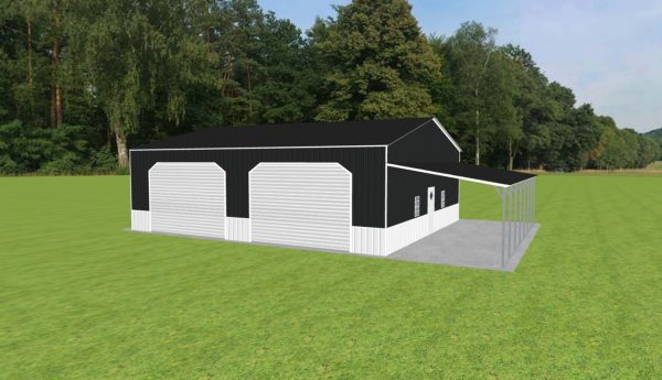 Garage with Lean To 34 x 40 x 12