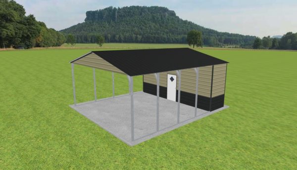 Carport with Storage 22 x 25 x 10