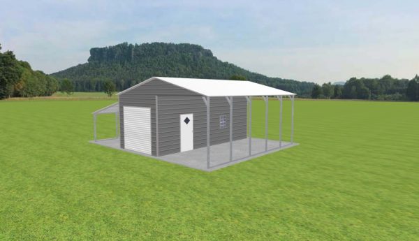 Carport with Storage 22 x 25 x 10 - Image 2