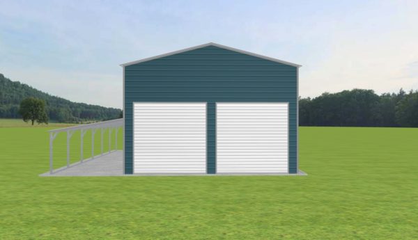 Garage with Lean To 24 x 30 x 15 - Image 2