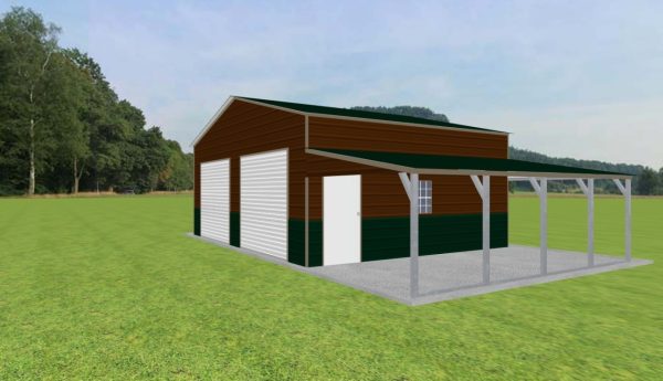 Garage with Lean To 26 x 20 x 10 - Image 2