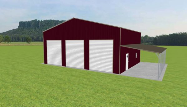 Garage with Lean To 40 x 30 x 16