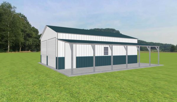 Garage with Lean To 20 x 30 x 9 - Image 2