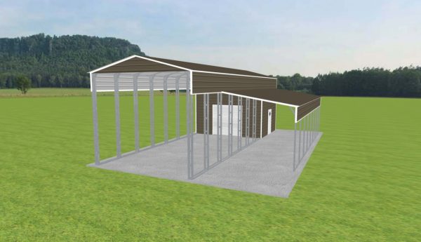 Carport with Storage 18 x 50 x 15