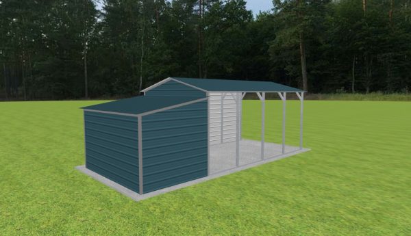 Carport with Storage 12 x 20 x 9 - Image 3