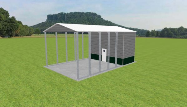 Carport with Storage 22 x 35 x 15