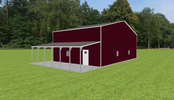 Garage with Lean To 48 x 30 x 16 - Image 3