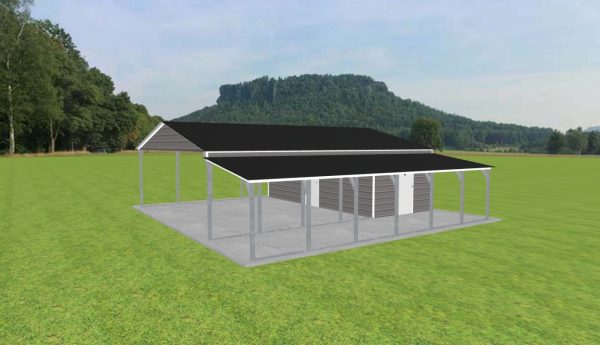 Carport with Storage 24 x 30 x 8