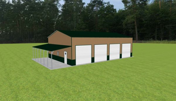 Garage with Lean To 32 x 50 x 14