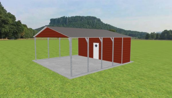 Carport with Storage 24 x 25 x 9